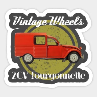 Vintage Wheels - Citroën 2CV Fourgonette Sticker